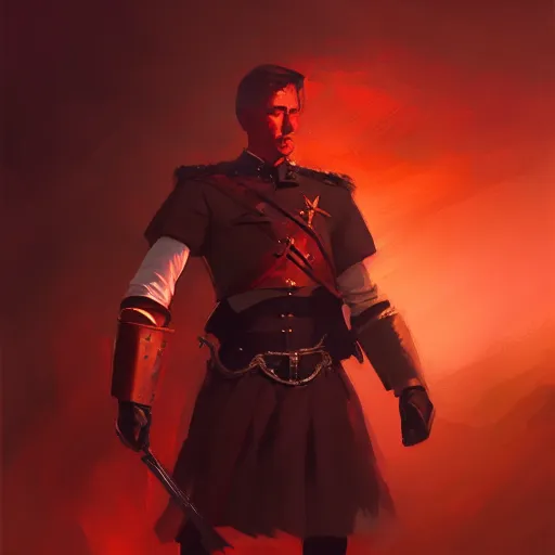 Image similar to portrait of red hugh o'donnell, king of tyrconnell 4 k, concept art, by wlop, ilya kuvshinov, artgerm, krenz cushart, greg rutkowski, pixiv. cinematic dramatic atmosphere, sharp focus, volumetric lighting, cinematic lighting, studio quality