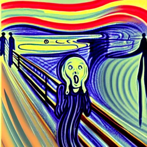 Image similar to the scream no background 3 d render, cartoon, 3. 5 mm, 2 d, realistic