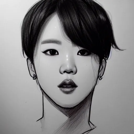 Image similar to portrait of jimin drawn by @ yanomanika cfg _ scale 9