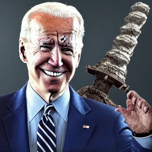 Prompt: joe biden as a darksouls boss