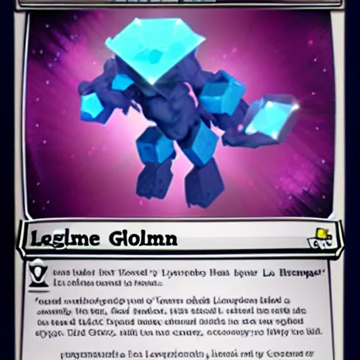Prompt: topaz golem, legendary crystal construct