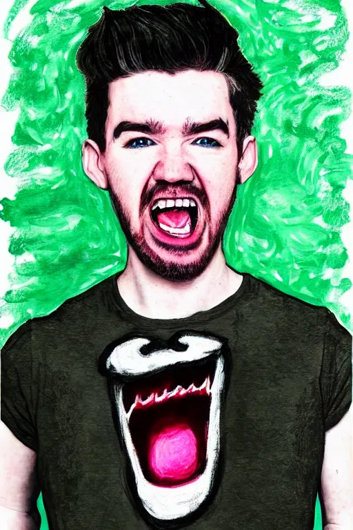 Prompt: Sean McLoughlin, jacksepticeye, irish youtuber, solo portrait, screaming as loud as he can 🎨🖌️