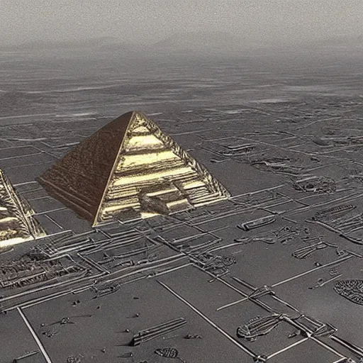 Image similar to hidden ancient megastructures and great pyramids on Mars