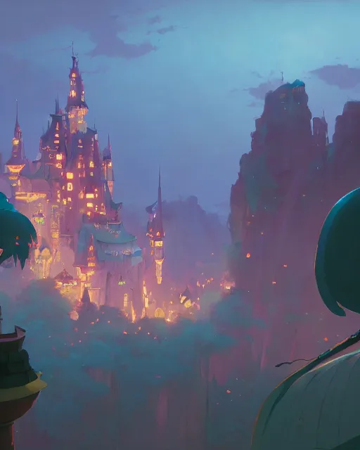 Image similar to fantasy castle, cory loftis, james gilleard, atey ghailan, makoto shinkai, goro fujita, studio ghibli, rim light, exquisite lighting, clear focus, very coherent, plain background, soft painting