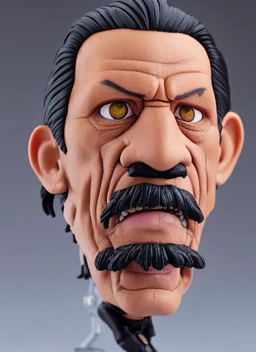 Image similar to danny trejo, an nendoroid of danny trejo figurine, realistic face, detailed product photo