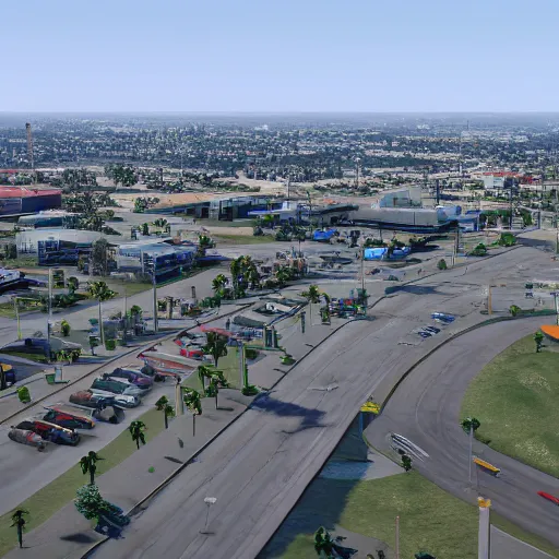 Image similar to pembroke pines florida in gta 5, 8k octane 3D render