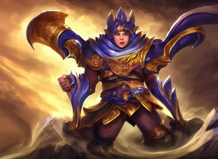 Image similar to champion splashart of champion made out of sleep