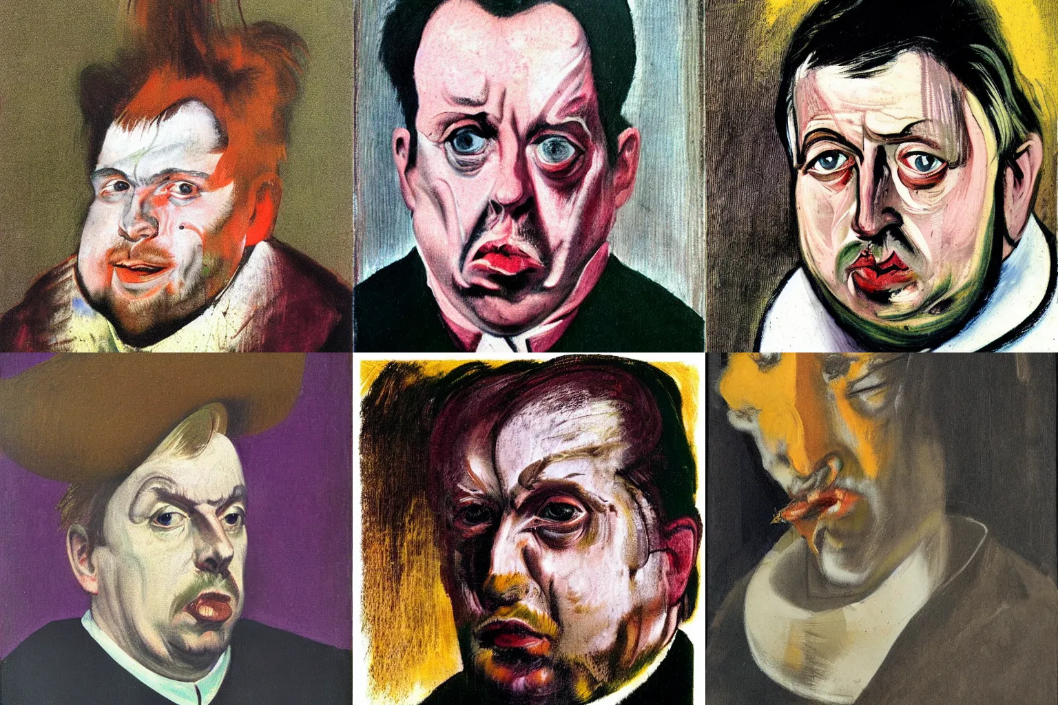 Prompt: francis bacon selfpotrait