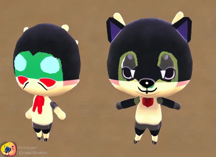 Prompt: extremely cute chibi werewolf animal crossing villager. animal crossing character. 3 d render, 3 d model rip, simplified, symmetry, animal crossing new horizons, hq, artgerm, arstation,