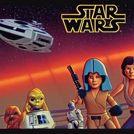 Image similar to star wars a new hope cartoon by mike judge, 4 k cinestill