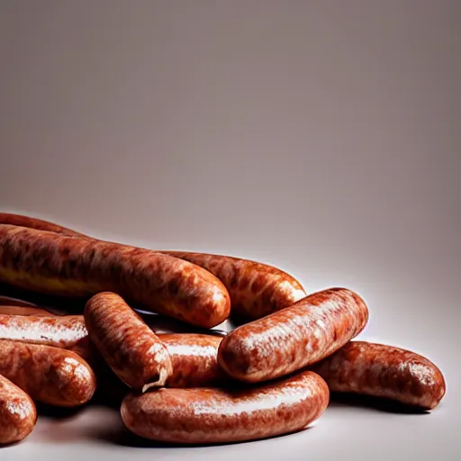 Prompt: sausage, studio lighting