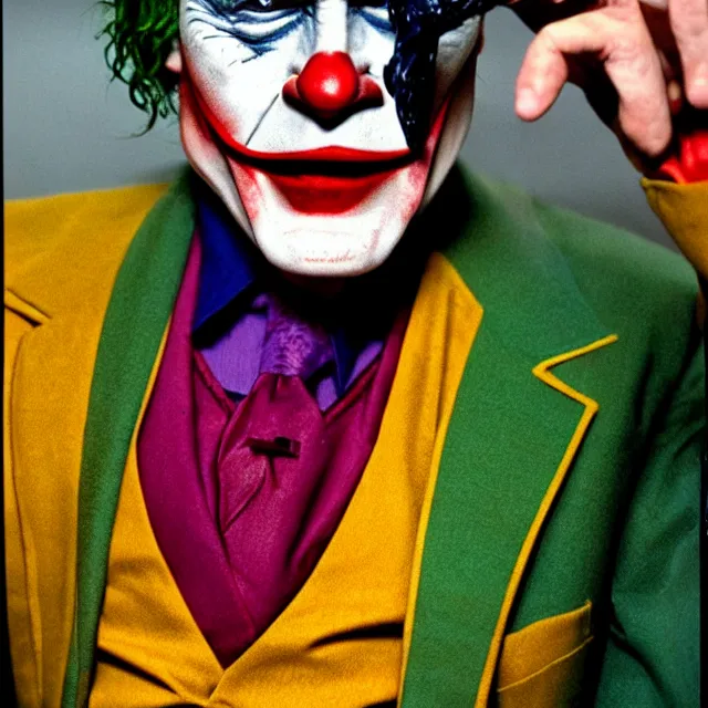 Prompt: technicolor kodachrome photograph of conan o'brien as the joker