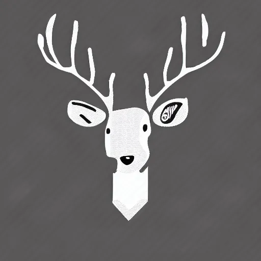 Image similar to a cute elk, digital art, iconic icon, 2 d vector logo, cartoon, t - shirt design