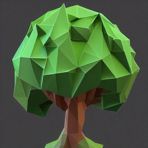 Prompt: a low poly tree