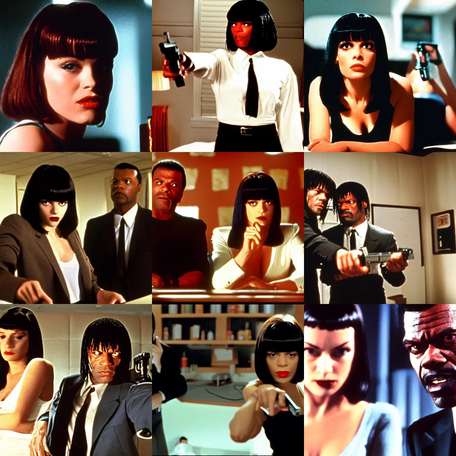 Prompt: a film still from pulp fiction ( 1 9 9 4 )