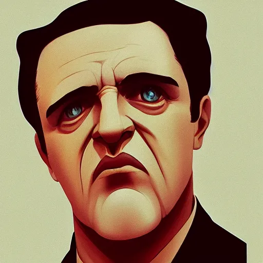 Image similar to face icon stylized minimalist the godfather, loftis, cory behance hd by jesper ejsing, by rhads, makoto shinkai and lois van baarle, ilya kuvshinov, rossdraws global illumination