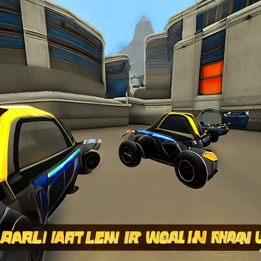 Image similar to screenshot from half life superstar racing