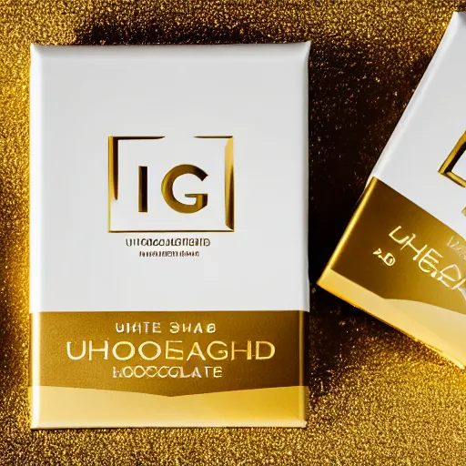 Prompt: white and gold chocolate packaging, ultrarealistic, smooth, sharp focus, great light,