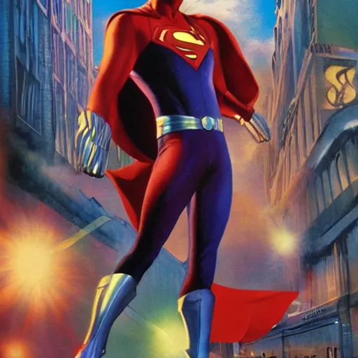 Prompt: super hero character designed by stan lee and alex ross