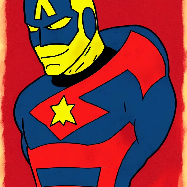 Image similar to portrait of captain marigold, marvel superhero illustration