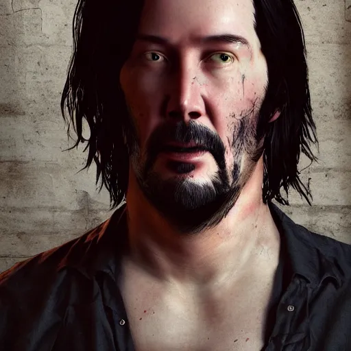 Image similar to hyperrealistic dslr film still of grotesquely morbidly obese keanu reeves, stunning 8 k octane comprehensive 3 d render, inspired by istvan sandorfi & greg rutkowski & unreal engine, perfect symmetry, dim volumetric cinematic lighting, extremely hyper - detailed, extremely lifelike attributes & lifelike texture, intricate, masterpiece, artstation, stunning