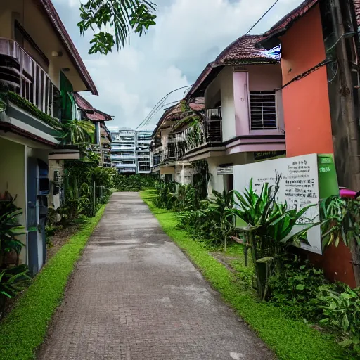 Image similar to walking through an old housing estate in singapore