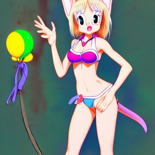 Image similar to Lola Bunny anime girl