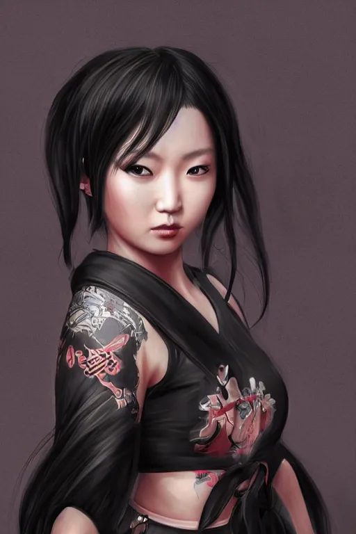 Prompt: Chun-Lil warrior, goth ninja, pretty face, ultra detailed, digital art, 8k ,character ,realistic, portrait, hyperrealistic