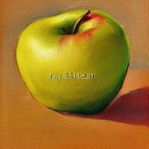 Prompt: an apple by Jay Tea