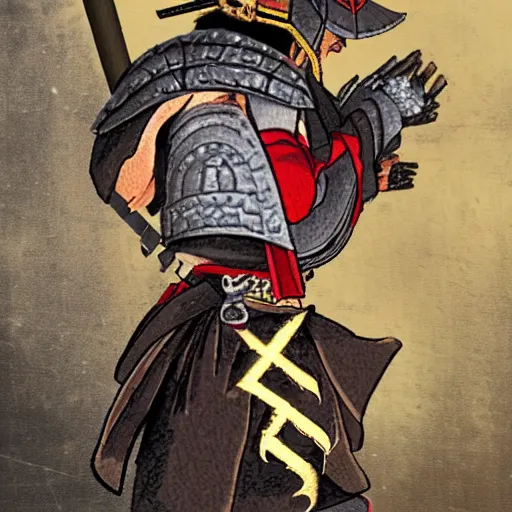 Prompt: samurai templar