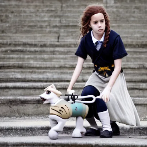 Prompt: hermione granger as aibo