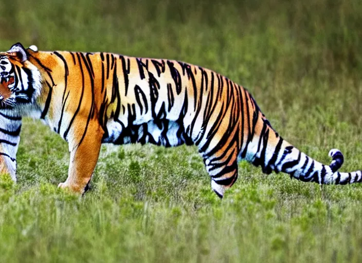 Image similar to a wounded tiger in the centella asiatica