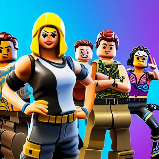 Image similar to fortnite made of lego, 4k, high detail, high-resolution photograph, professional photography, ultra-detail, lego