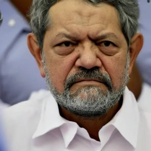 Prompt: Presidente LULA in Jail prison crying