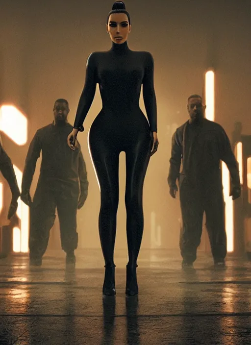 Image similar to film still of kim kardashian as Joi in Bladerunner 2049,