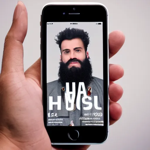 Image similar to hairy iphone advertising