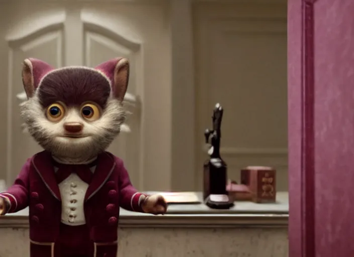 Image similar to a film still of teemo in the grand budapest hotel ( 2 0 1 4 )