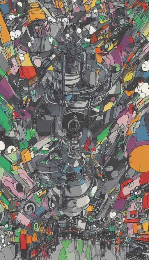 Image similar to techno artwork, by studio ghibli