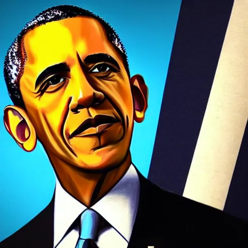 Prompt: uncanny police sketch of president obama