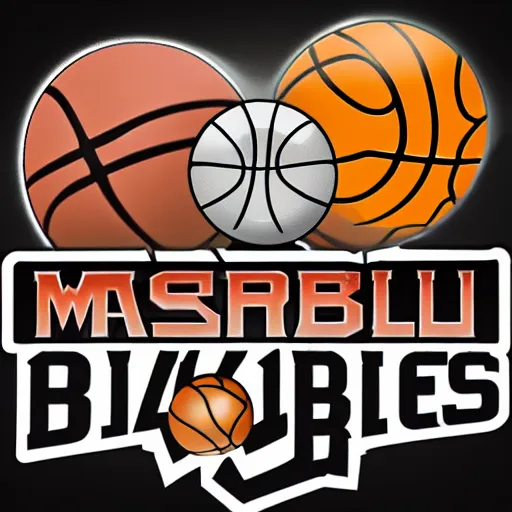 Prompt: basketball mobile game logo