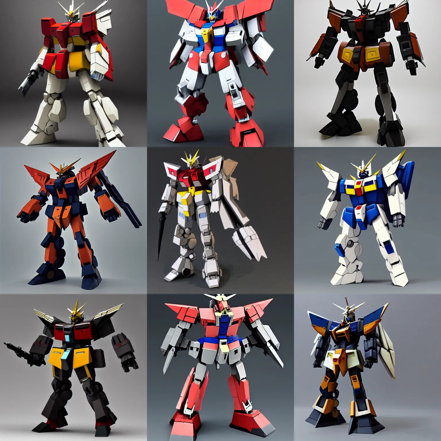 Image similar to cubic heavy armored gundam, full body posing