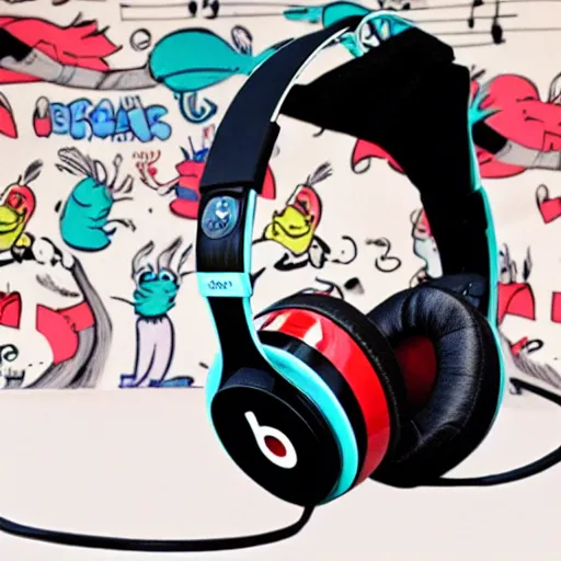 Prompt: beats by dr. seuss, headphones, dr. dre, dr. seuss