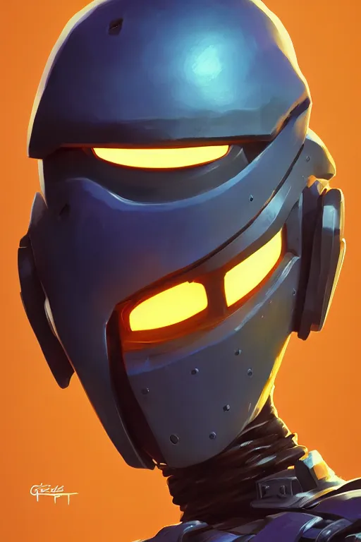 Image similar to epic mask helmet robot ninja portrait stylized as fornite style game design fanart by concept artist gervasio canda, behance hd by jesper ejsing, by rhads, makoto shinkai and lois van baarle, ilya kuvshinov, rossdraws global illumination radiating a glowing aura global illumination ray tracing hdr render in unreal engine 5