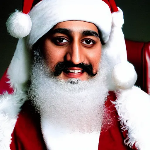 Image similar to Usama bin Laden as Santa Claus,