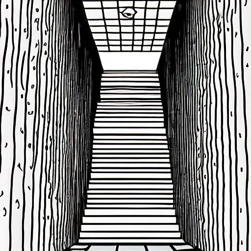 Image similar to “A creepy bright white hallway by Junji Ito”