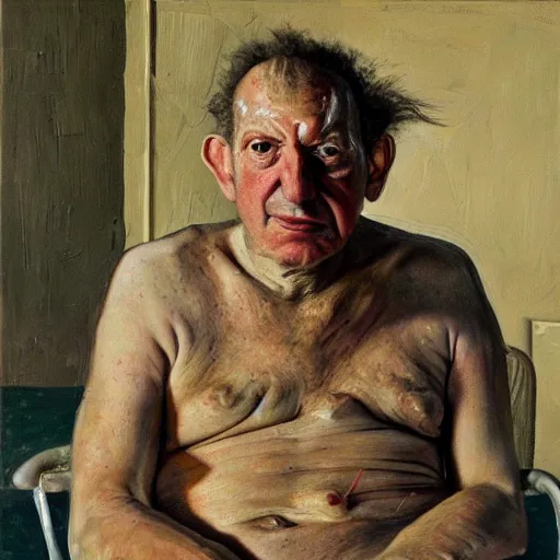 Image similar to high quality high detail painting by lucian freud, hd, chris goss