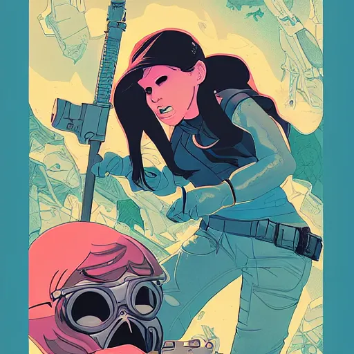 Image similar to kim possible, by feng zhu and loish and laurie greasley, victo ngai, andreas rocha, john harri