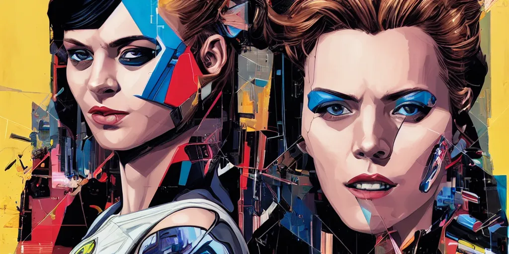 Image similar to a portrait of a single female android, by MARVEL comics and Sandra Chevrier, 4k