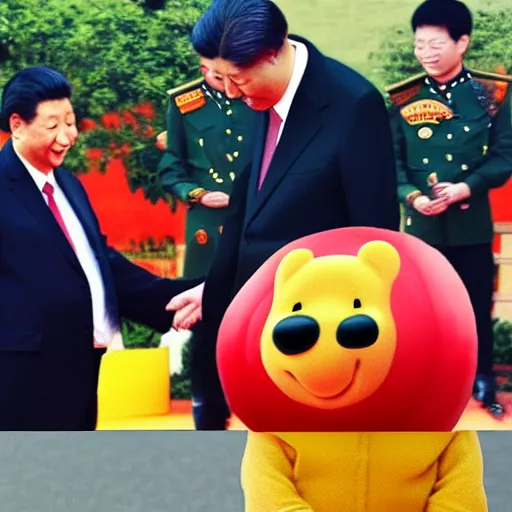 Image similar to Xi Jinping as Winnie the Pooh