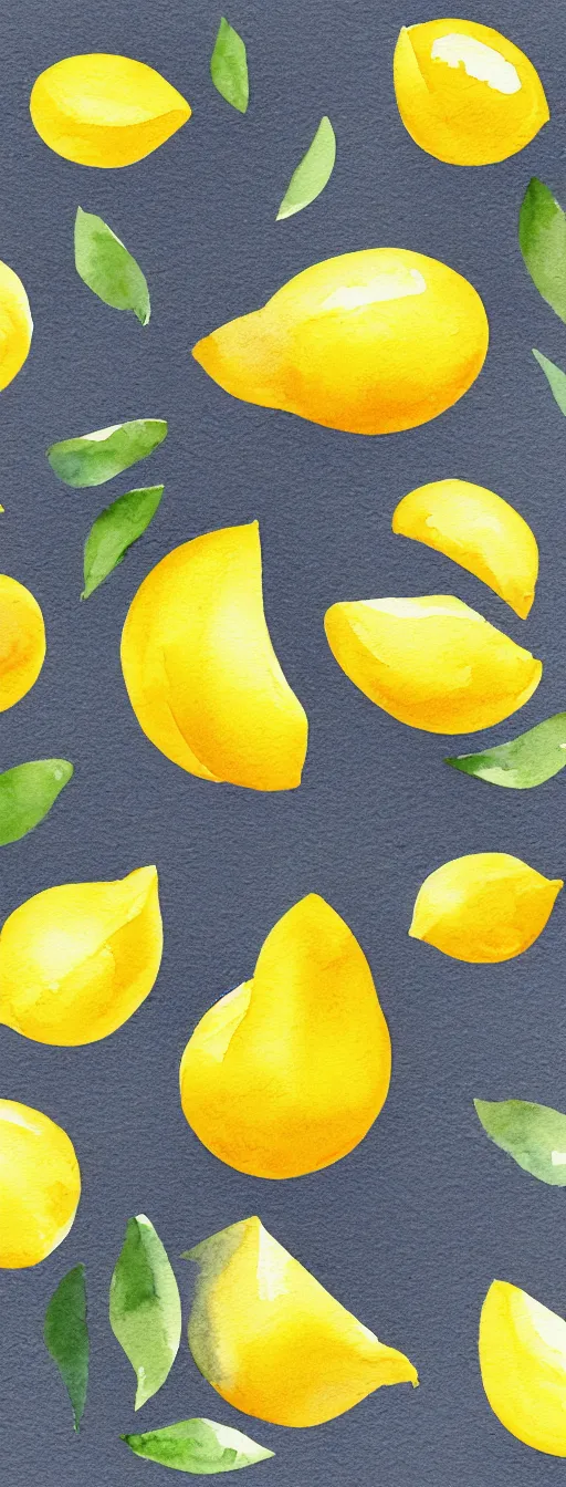 Image similar to minimalist watercolor art of a lemons on white background, illustration, vector art